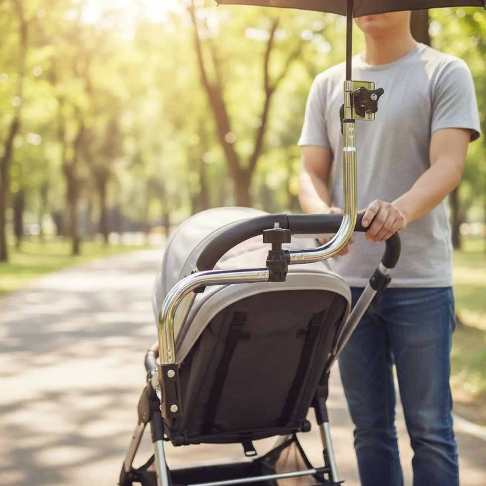 Umbrella Stretch Mount Stand Holder Easy to Install Bike Umbrella Mount Stroller Sunshade Bracket Handsunrestricted Shade