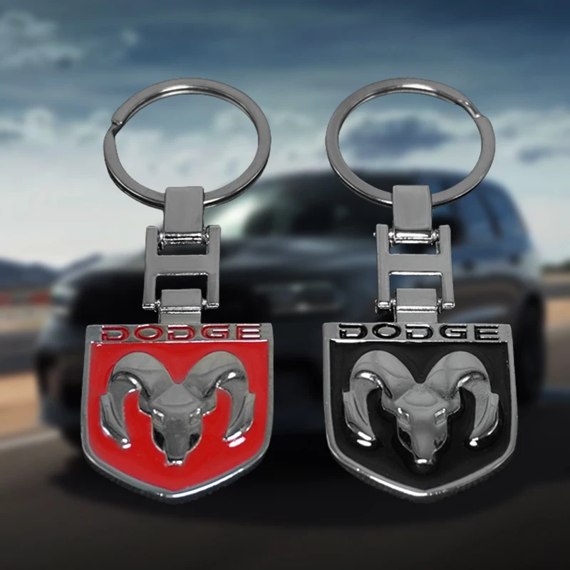 

Metal Car Keychain Keyring Key Chains Rings For Dodge Ram 1500 Journey Charger Durango Dart Challenger Auto Styling Accessories