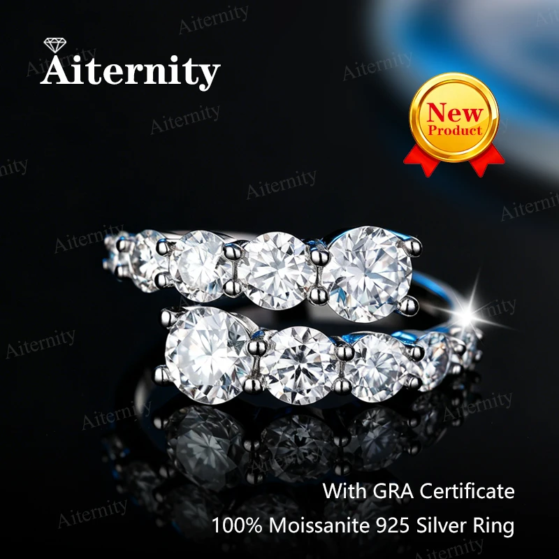S925 Silver 3.0mm Moissanite Ring Band D VVS Sparkling With GRA Certificate Gifts Wedding Anniversary Engagement Man And Women view 3