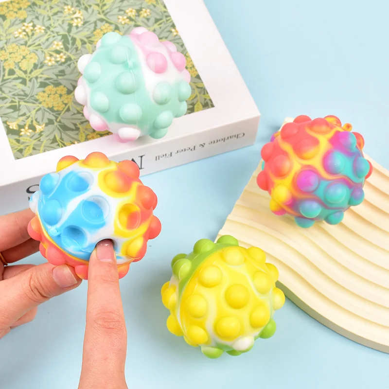 2 pezzi palla antistress giocattoli agitarsi palla 3D push bubble ADHD autismo sollievo dallo stress giocattoli sensoriali bomboniere per bambini adulti