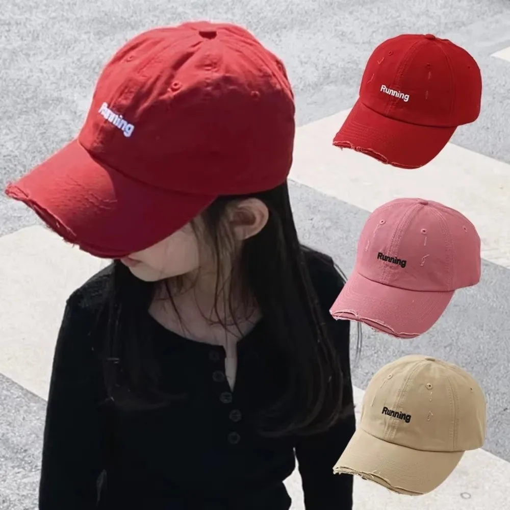 

New Candy Color Kids Baseball Cap Adjustable Trendy Korean Letter Cap Casual Children Duck Tongue Cap Boys Girls