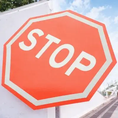 علامة توقف عاكسة لشاحنات البناء على الطرق والجرارات والمقطورات ومعدات السلامة علامة تحذير المرور #6