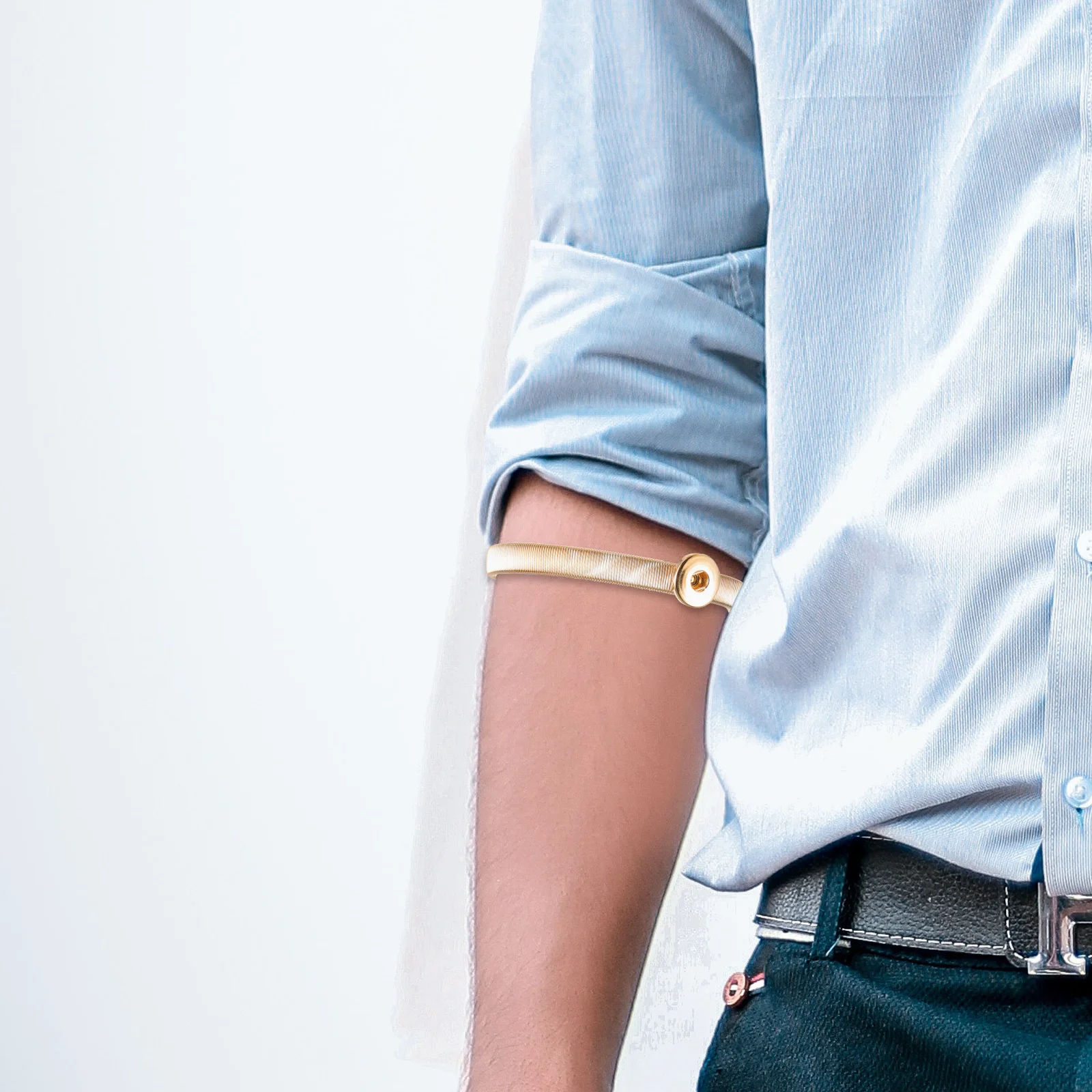 2 قطعة سوار للذراع الربيع أساور مرنة كم الأربطة الرجال قميص أصحاب كم أصحاب الذراع العصابات الربيع الرجال الإسورة