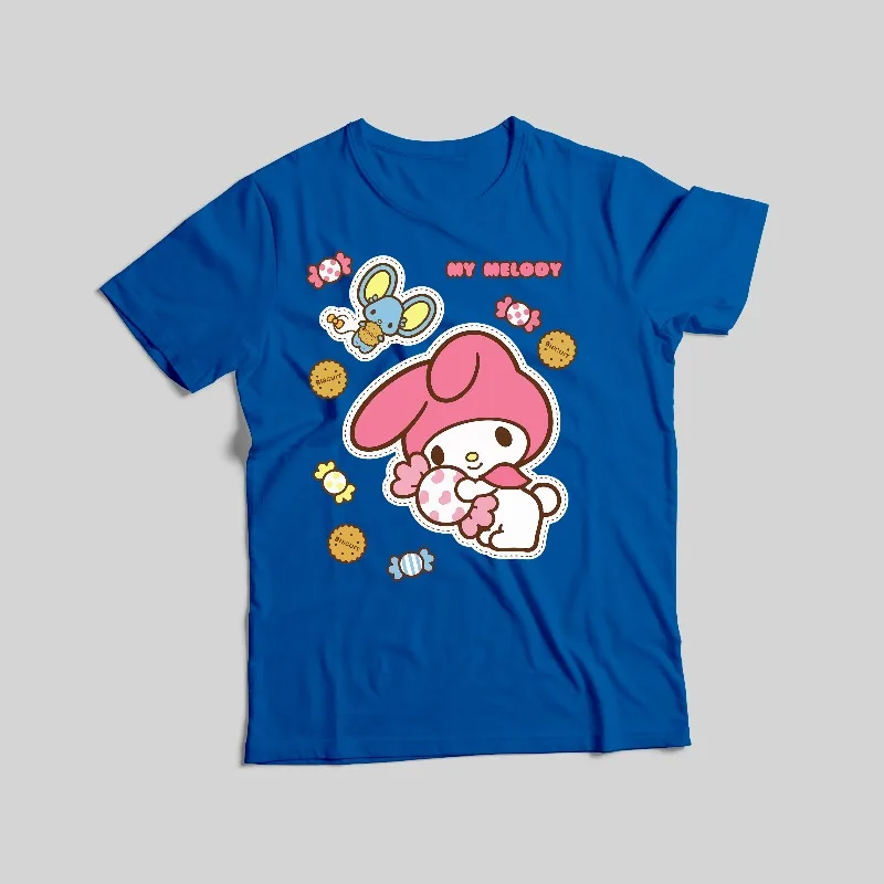 

Sanrio Series Printed T-shirts, 100% cotton, available in 8 colors, best-selling basic style Mommy and Me / women's clothing