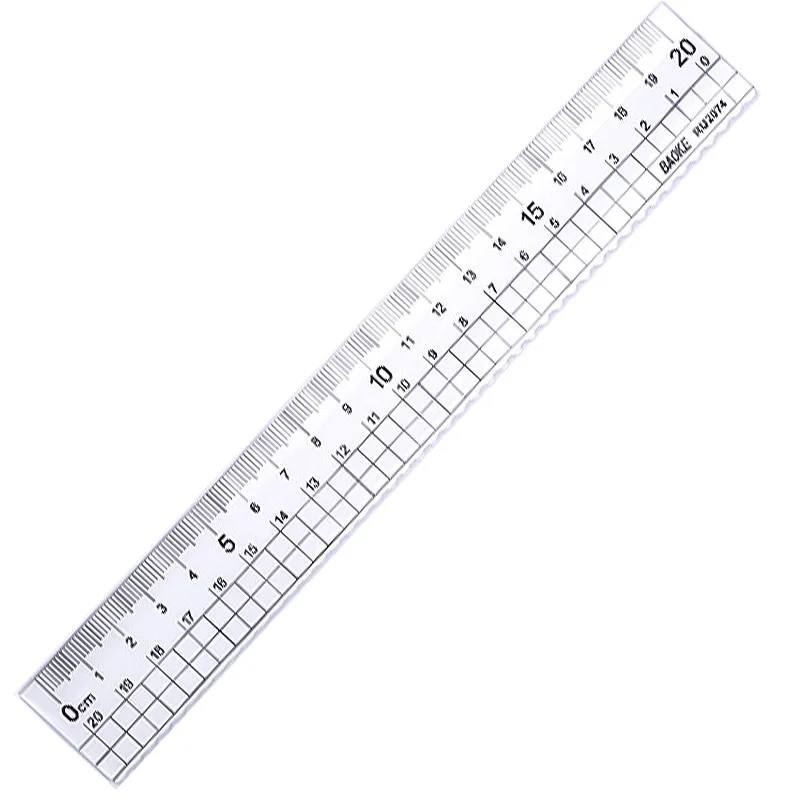 1pcs Ruler 20cm Simple Transparent Acrylic Rulers Ruler Square Ruler Cute Stationery Drawing Office School Supplies Drawing Tool