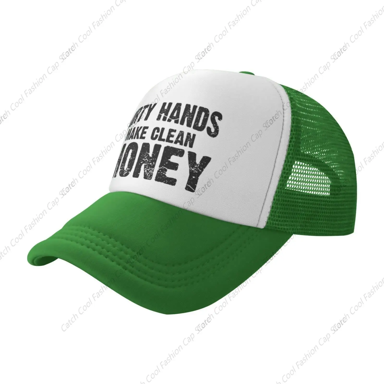 

Dirty Hands Make Clean Money Baseball Cap for Men Women Trucker Mesh Hat Adjustable Sports Breathable Fashion Daily Unisex