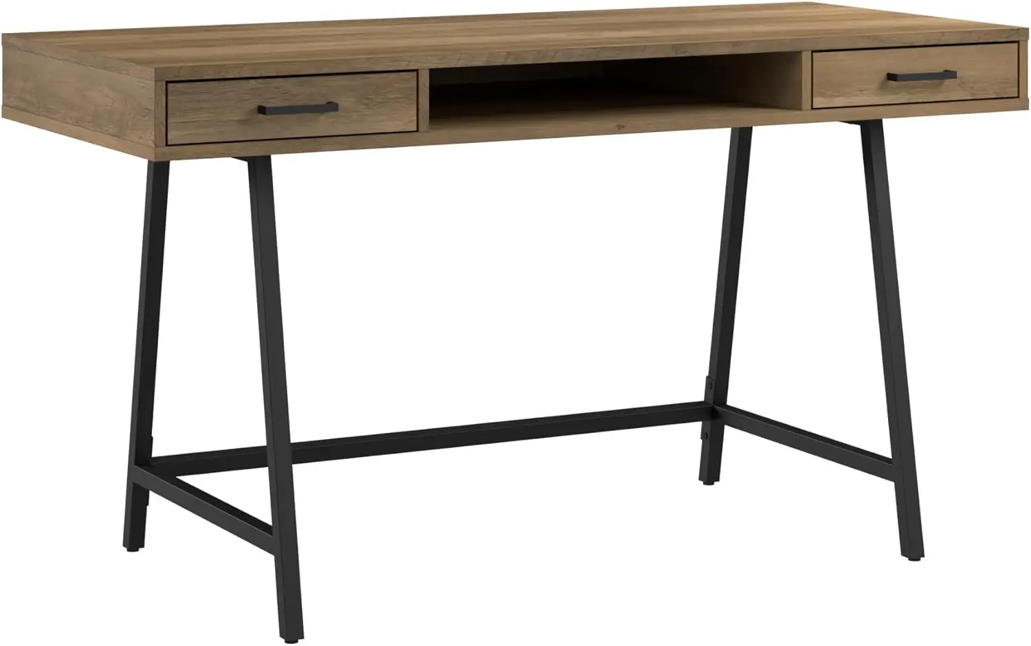 Steele 54W Writing Desk in Reclaimed Pine | Computer Table for Home Office Workspace