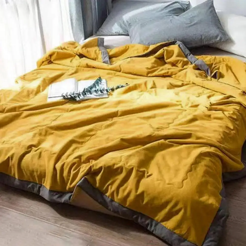 

140/170/200cm Cotton Cooling Blanket Summer Breathable Washable Single Blanket Air Condition Comforter Lightweight Home Bedding