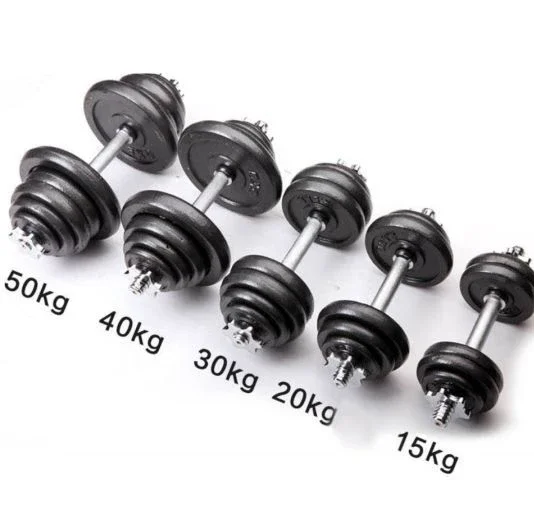 Eco-friendly Metal Unisex adjustable dumbbell polished dumbbell set