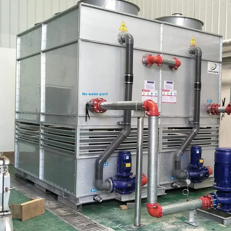 Magnesium Aluminum Zinc Coated Steel Square Cross Flow Cooling Tower Small Industrial Square Cooling Tower