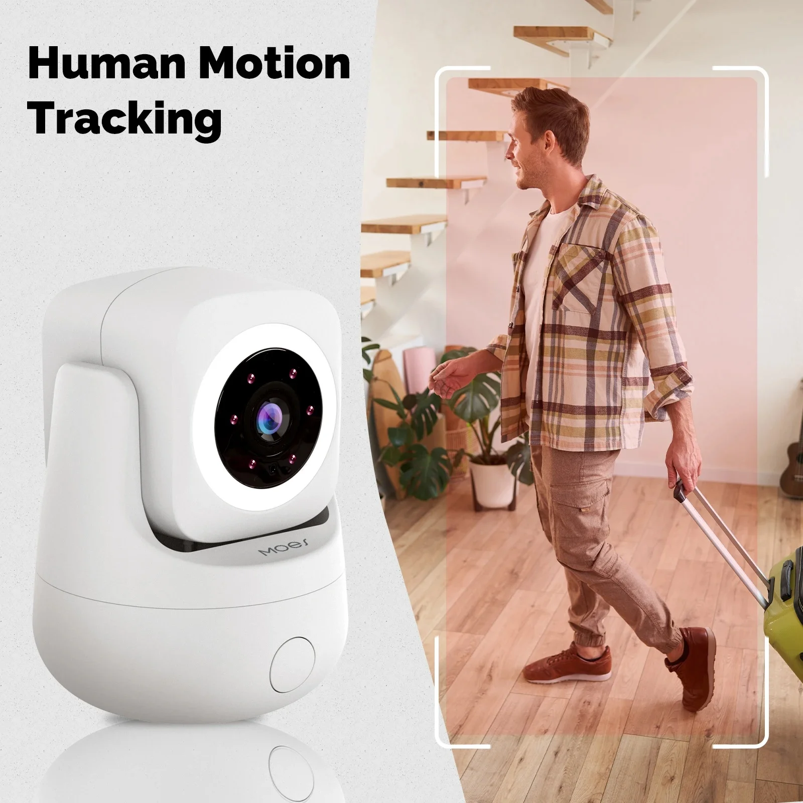 MOES Tuya WiFi Smart Camera, 3MP HD Indoor Pan-Tilt for Home Monitoring