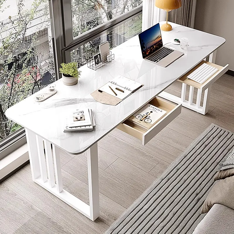 Rock slab office computer desk, bedroom living room workbench, multi-functional coffee table