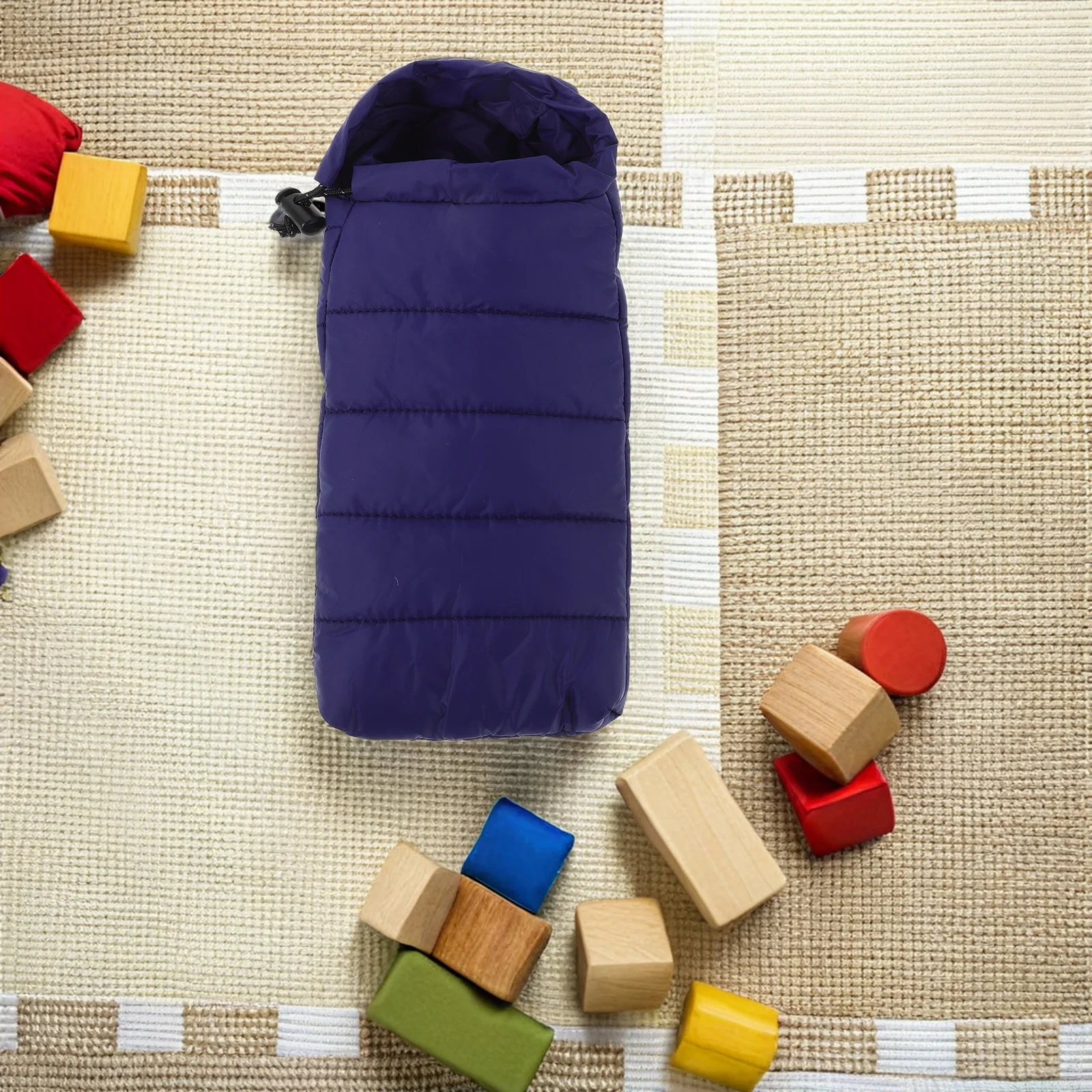 Saco de dormir realista para acampar en miniatura con correa colgante, casa de muñecas, escena al aire libre, accesorios para fotos, Mini decoración portátil para