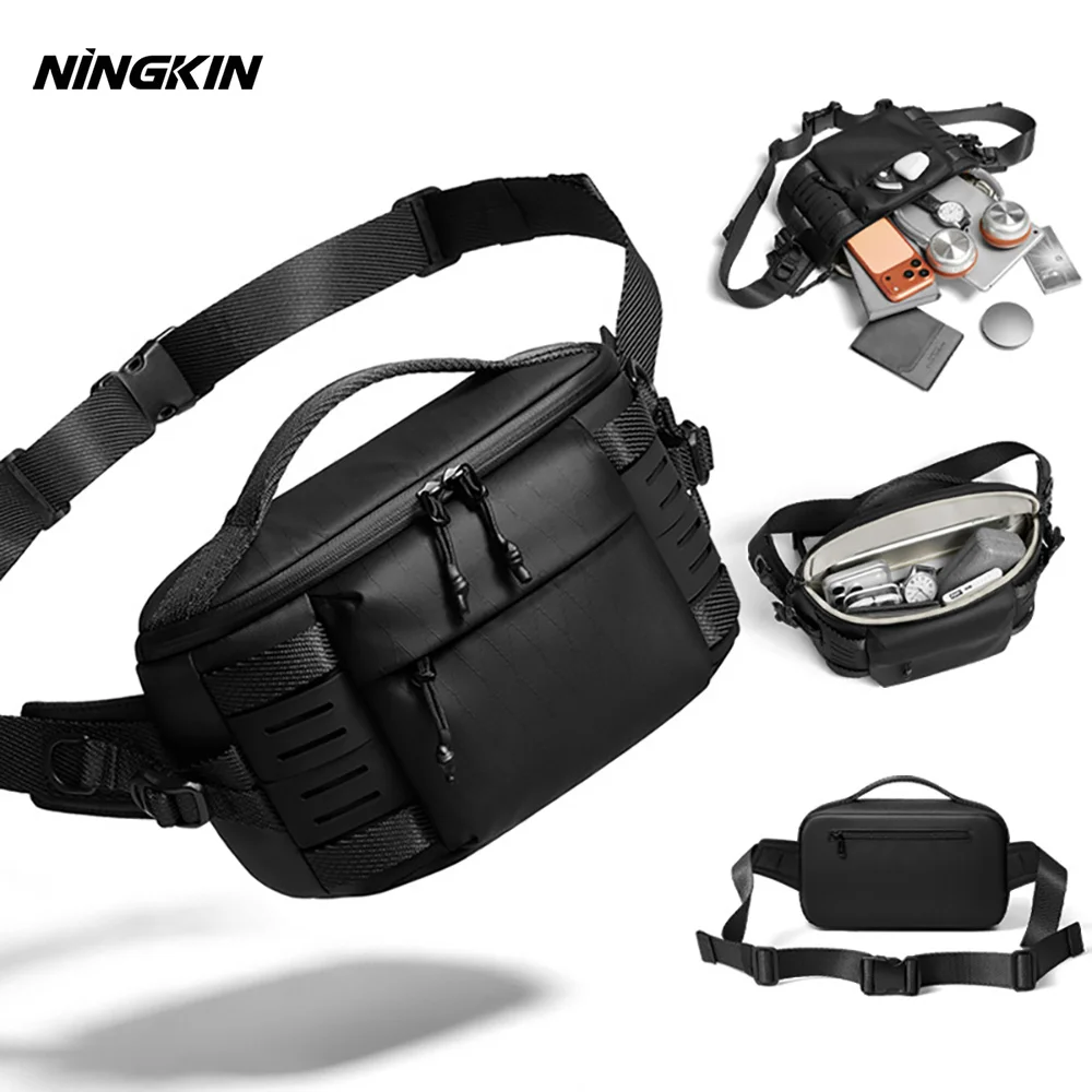 NINGKIN Men's Crossbody Bag Casual Bag Portable Bag High-End Handheld Single Shoulder Bag Men's Chest Bag Travel Backpack