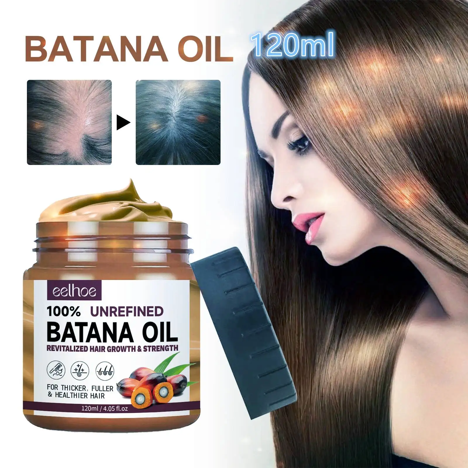 

Batana Oil Repairing Strengthens Hair Conditioner Nourishing moisturizing Roots Smoothing Care Smooth Volumize Dense for women