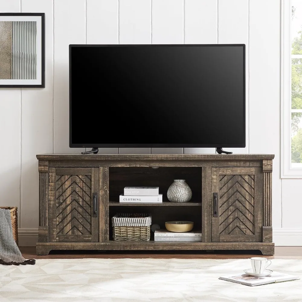 Farmhouse TV Stand for 65+ Inch TV, 25