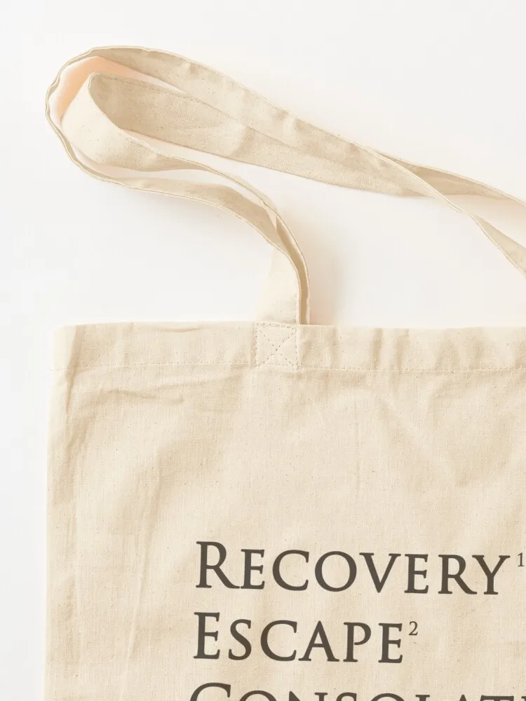 Recovery Escape Consolation Footnotes Tote Bag bags for women Canvas bag for women university shopper bag Candy bags