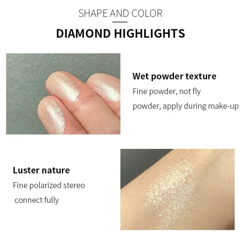 ギャラクシーハイライターパウダーパレットメイクアップグリッターダイヤモンドシマーハイライトフェイス輪郭防水アイシャドウパレット化粧品