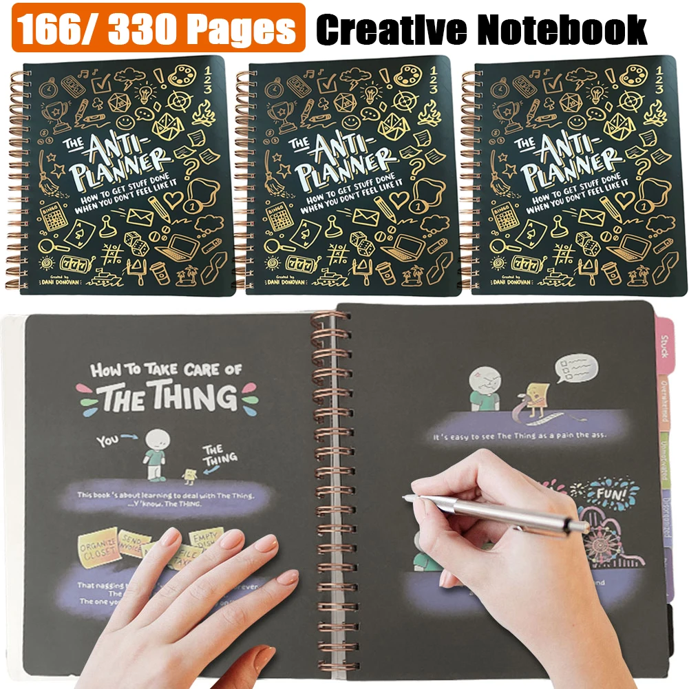 Anti-Planner How To Get Sht Done When You Don't Feel Like It Journal Anti-Planner Notebook School Office Stationery ADHD Planner