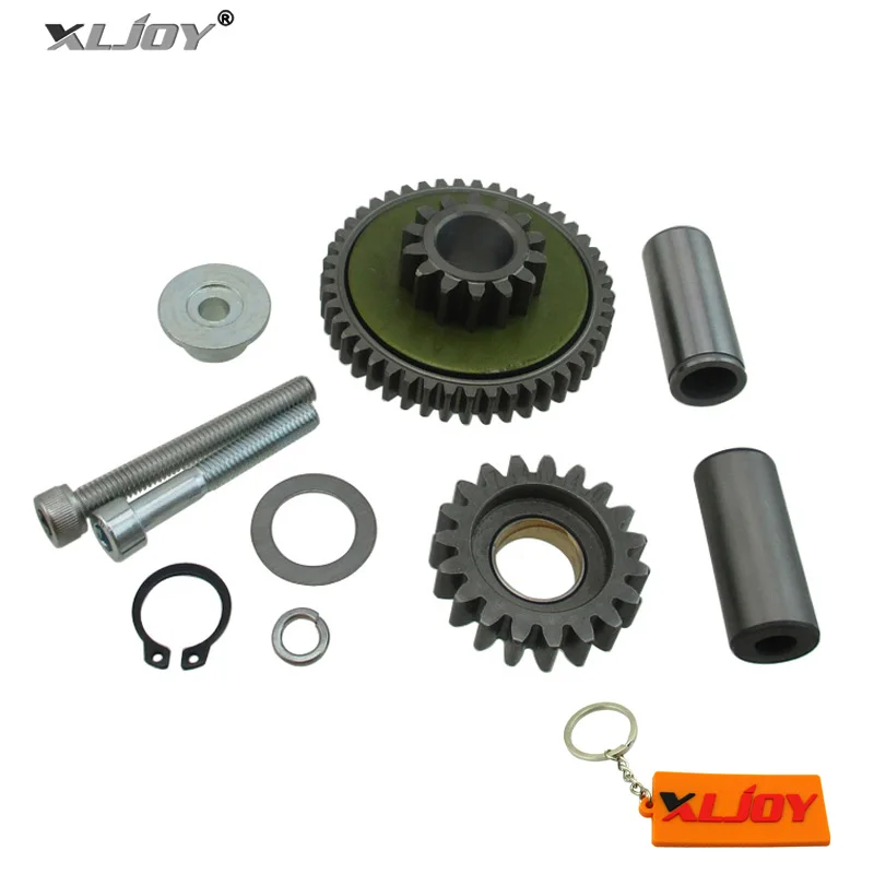 XLJOY Starter Starting Twin Gears For Zongshen NC250 NC250S NC300S NC450 KAYO BSE MOTOLAND AVANTIS ENDURO Dirt Bike