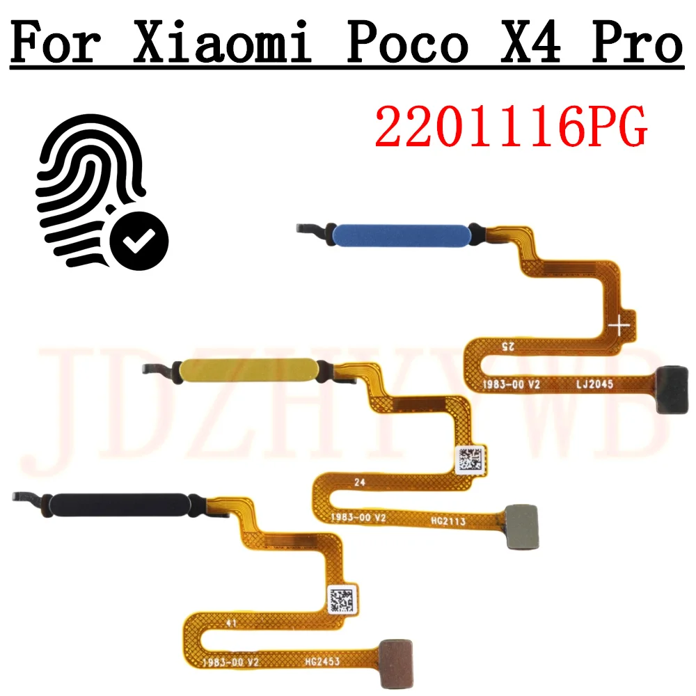 

Новый сканер отпечатков пальцев с кнопкой «Домой», включение и выключение, датчик отпечатков пальцев, гибкий кабель для Xiaomi Poco X4 Pro PocoX4Pro 5G