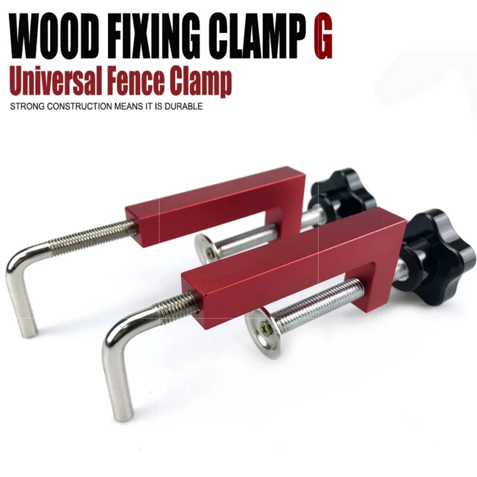 مشبك سياج من سبائك الألومنيوم لأعمال النجارة، تركيبات على شكل حرف G قابلة للتعديل للتثبيت السريع والأمان على طاولات العمل والإطارات