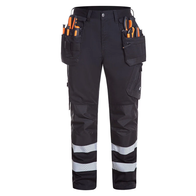 Men's Cargo Pants Worker Cargo Work Pants Working Trousers Men Reflective Workwear with Pockets Hi Vis Pants