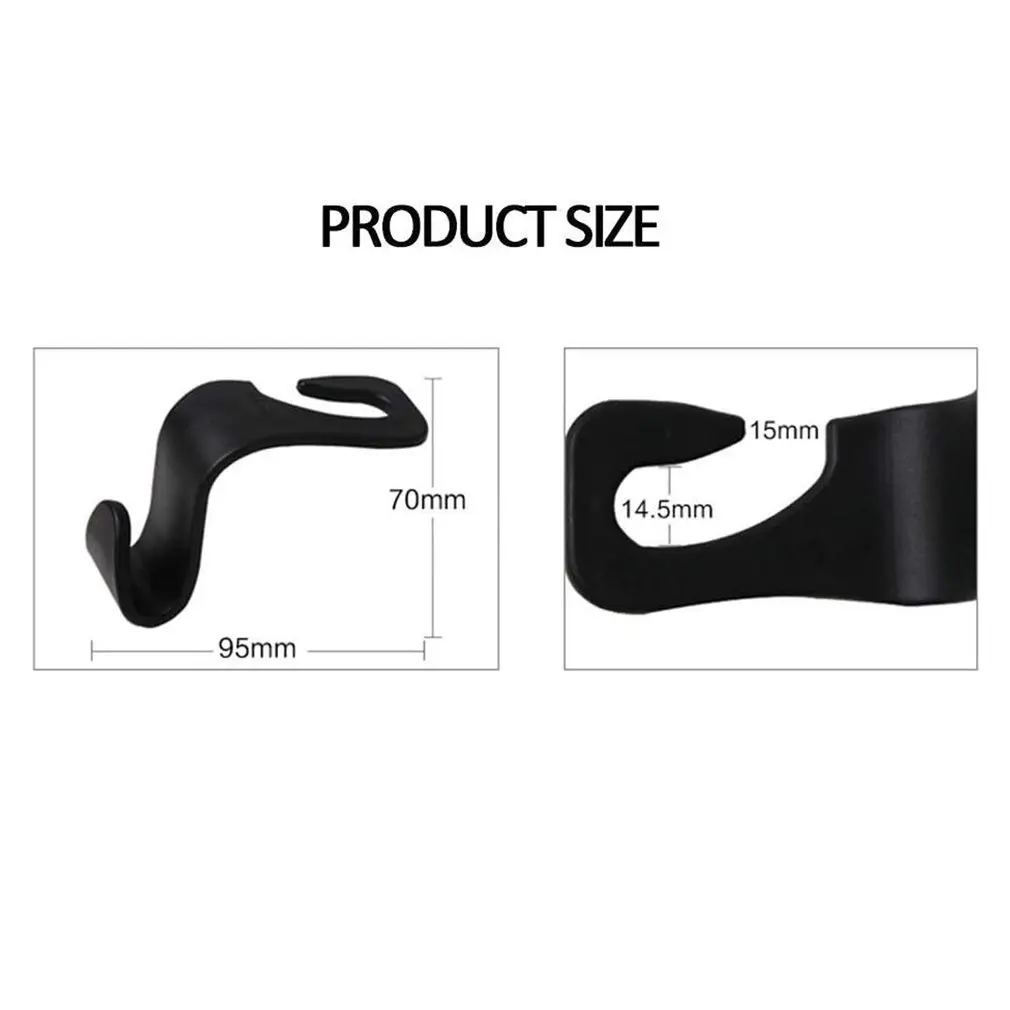 4pcs Hooks Portable Vehicle Seat Storage Hook Practical Multifunctional Cars Seats Back Universal Portable Car Accessories