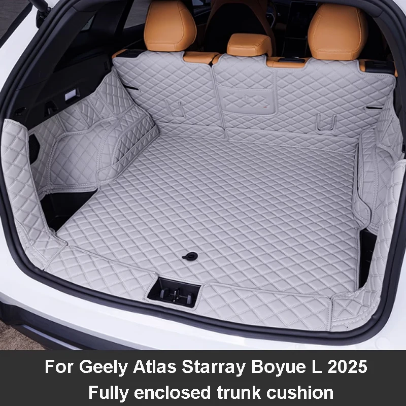 

For Geely Atlas Starray Boyue L 2024-2025 Fully enclosed trunk cushion Anti slip wear-resistant high-quality leather accessory
