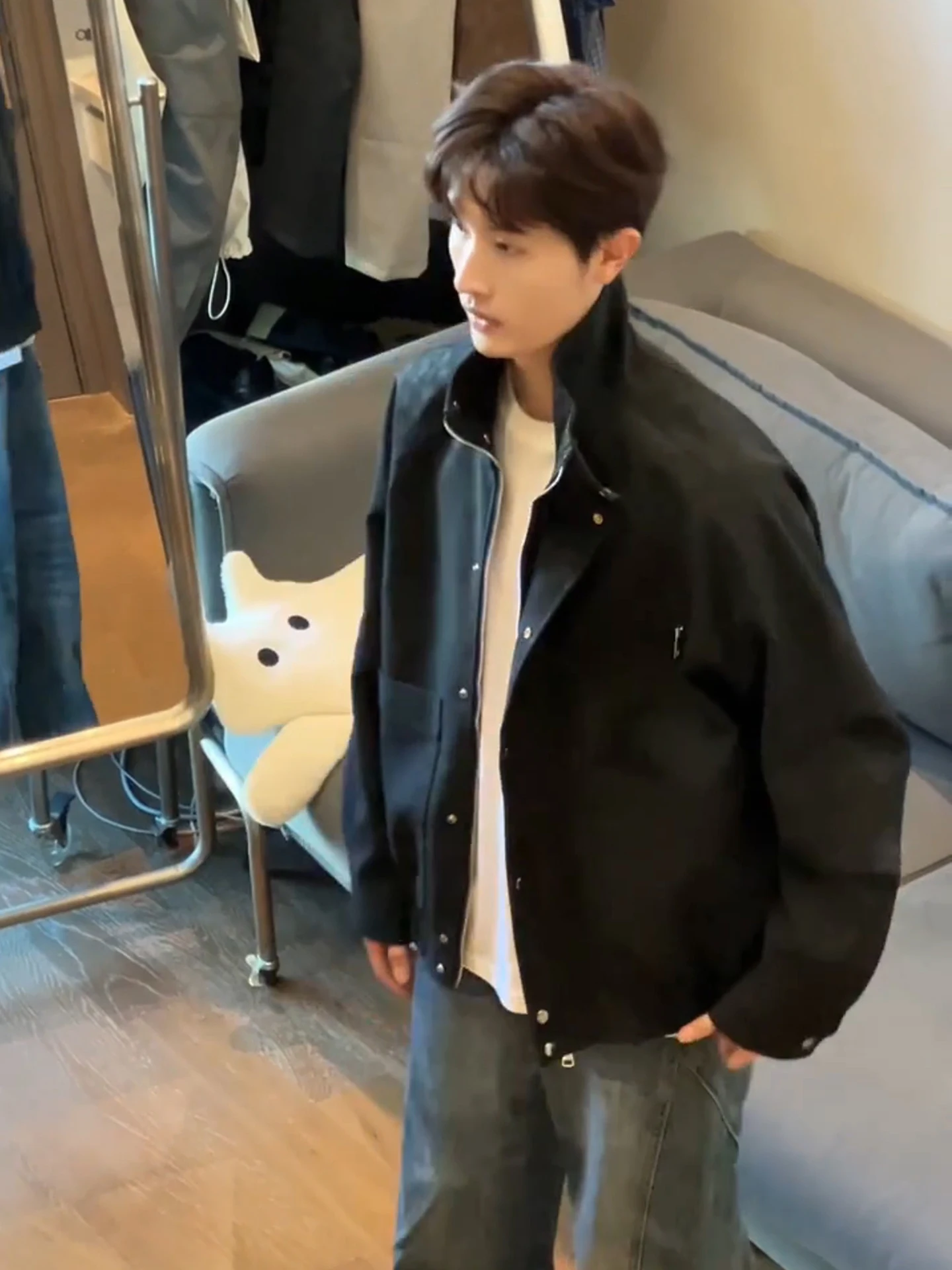 

Мужская кожаная куртка-бомбер с воротником-стойкой, осенняя, в американском ретро-стиле, рабочая одежда, верхняя одежда