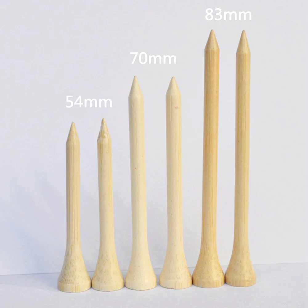 Golf Tee- 150 Pack Tall Bamboo Golf Tee,Biodegradable, Unbreakable Golf Tee,Golf Accessory Equipment,Natural Bamboo