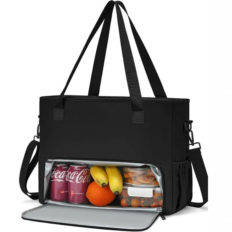 2 in 1 Insulated Lunch Laptop Tote Bag Waterproof 15.6 Inch Computer Handbag Thermal Cooler Shoulder Crossbody Bag Office Work