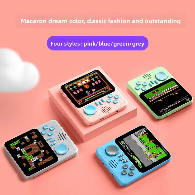 

G7 Macaron Handheld Game Console 3.5inch Large-Screen High-Definition Games Two-Player Contra Ultra-Thin Portable Mini