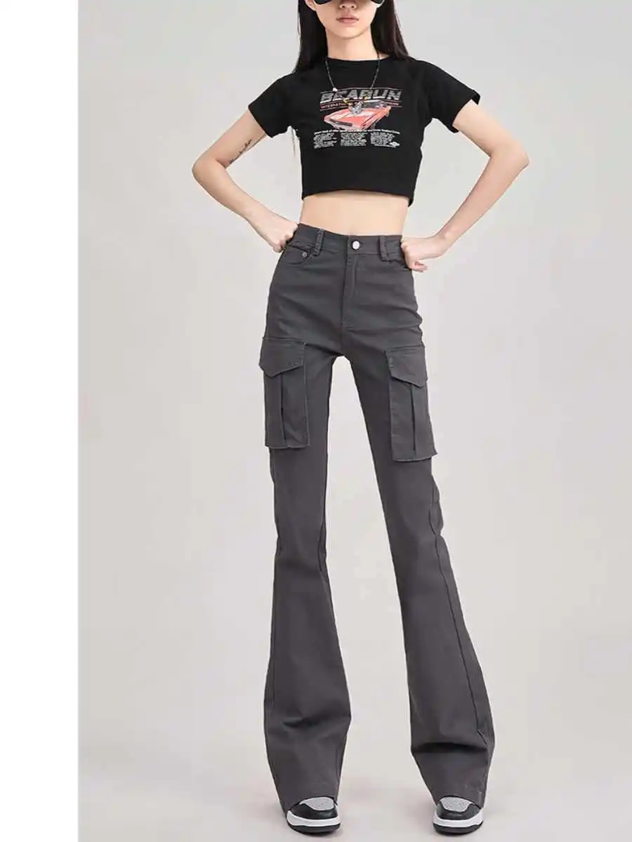 

Women's Baggy Y2k Cargo Jeans Harajuku Oversize Camouflage Denim Trousers Vintage Japanese 2000s Style Jean Pants Trashy Clothes