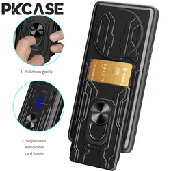 PKCASE Card Slot Case For Honor 400 Lite 200 Smart X9a X9b X9c X9d X8b X8c X7b X60 X70 Holder Push Window Cover For Magic 7 Lite