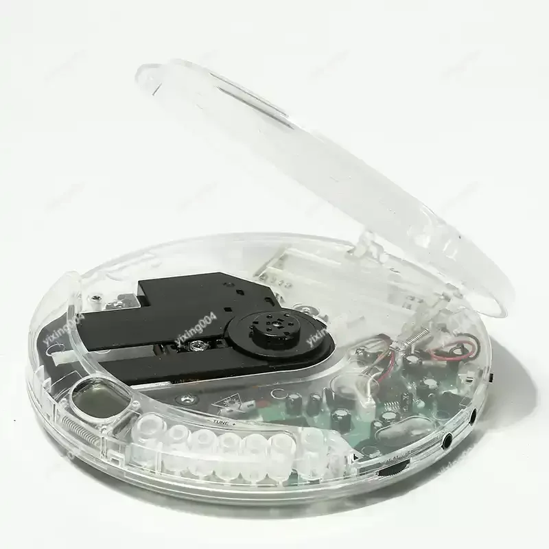 

Portable Transparent CD Player Stereo Walkman with Earphones USB Charging Cable