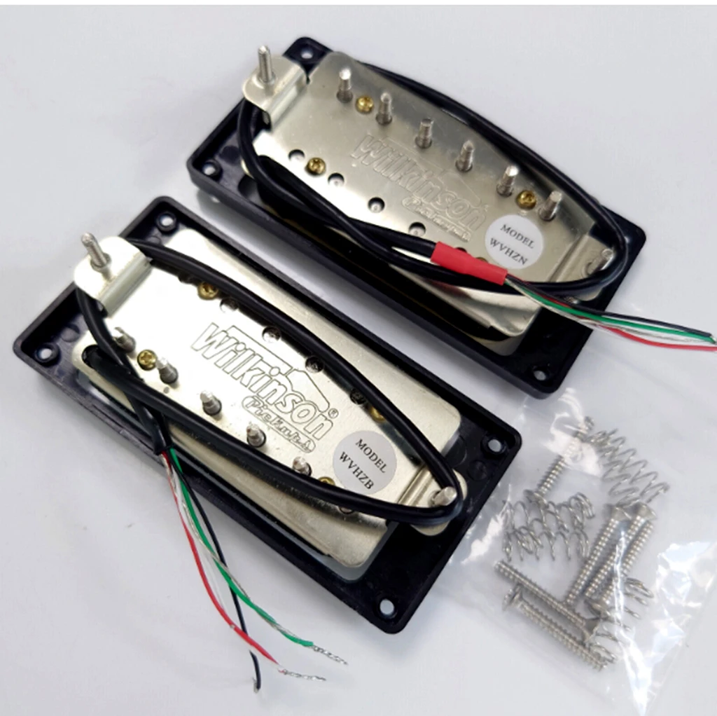 Upgrade Humbucker Pickup Wilkinson Zebra 4C Double Coil Pickups 1VIT Wiring Harness 1 Set