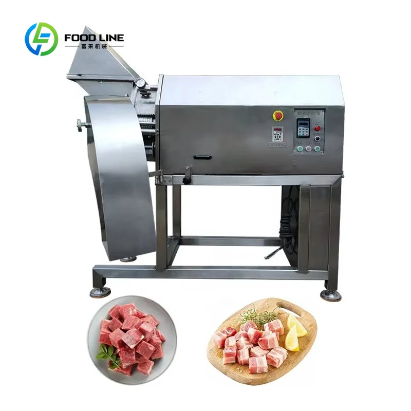 Customized Large Capacity Frozen Meat Blocks Shredder Machine / Frozen Meat Dicing Machine / Frozen Meat Cutter