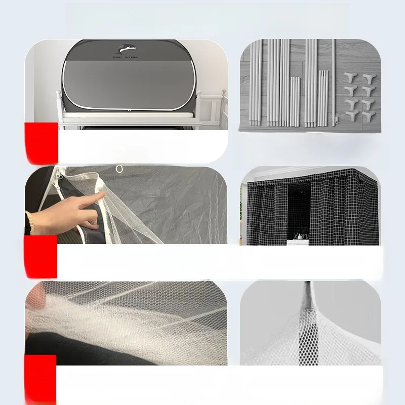Integrated Light Blocking Mosquito Net Dormitory Indoor Tent Single Bed No Installation Required Mongolian Tent 1m Student Be...