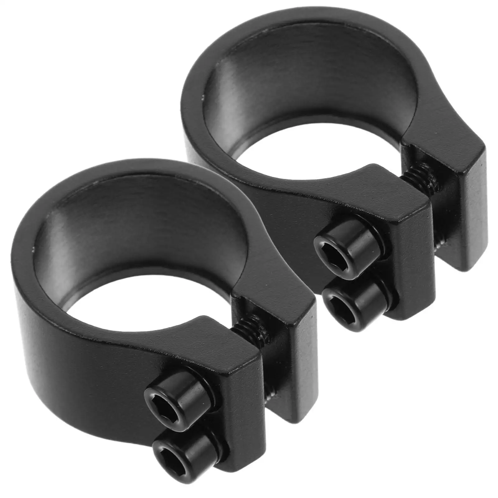 

2PCS Dualbolt Bike Seat Post Clamp 34.9mm Black Sand Finish Sturdy Dualscrew Design Compatible Bicycle Seat Tube Lock