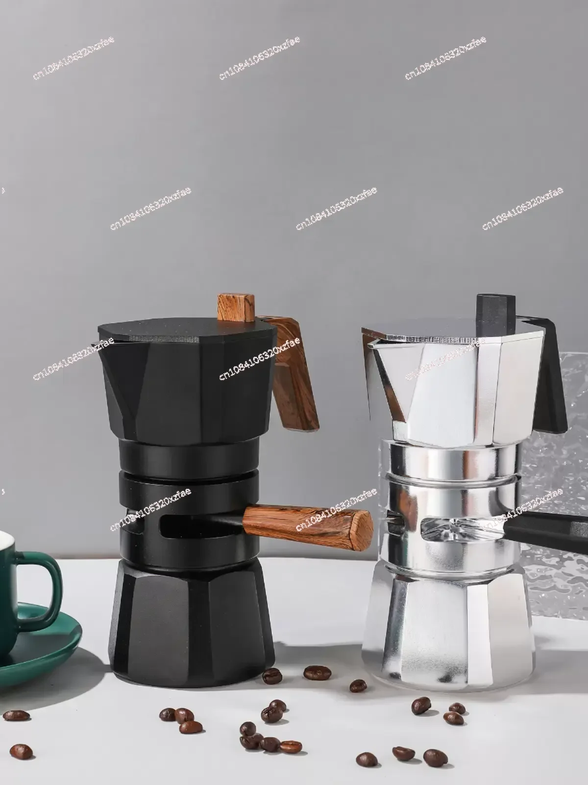 Oil Coffee Pot Espresso Coffee Maker Household Aluminum Constant Temperature Double Valve Moka Pot