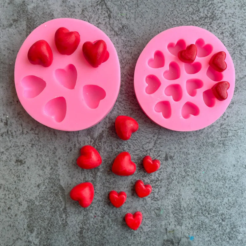 Love Heart Shape Silicone Mold Kitchen DIY Cake Baking Tool Fondant Dessert Chocolate Mold Cupcake Decorating Clay Plaster Mould