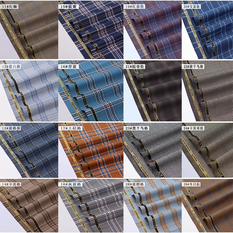 

Worsted 70% Wool British Style Sub-Fabric Anti-Wrinkle Fabric By Meter Suit Robe Skirt High Quality Men's Fabrics Wholesale