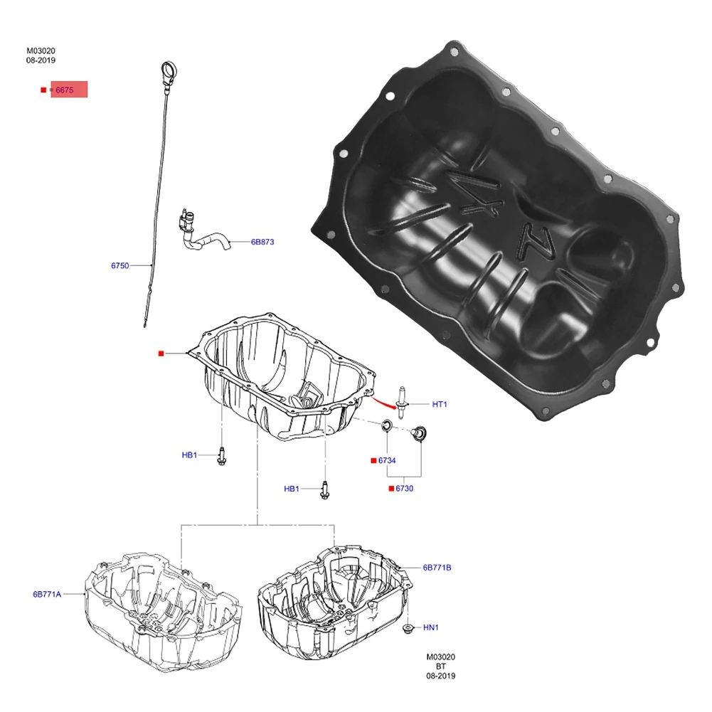 

For Ford Fiesta Puma 1.5 ST Ecoboos Transmission Oil Pan Shell Transmission Oil Pan