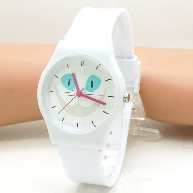 WIcomparaisons S-Montre-bracelet en silicone étanche pour femme, montres de sport à quartz, motifs de chats de loisirs, mode décontractée, marque de dessin animé