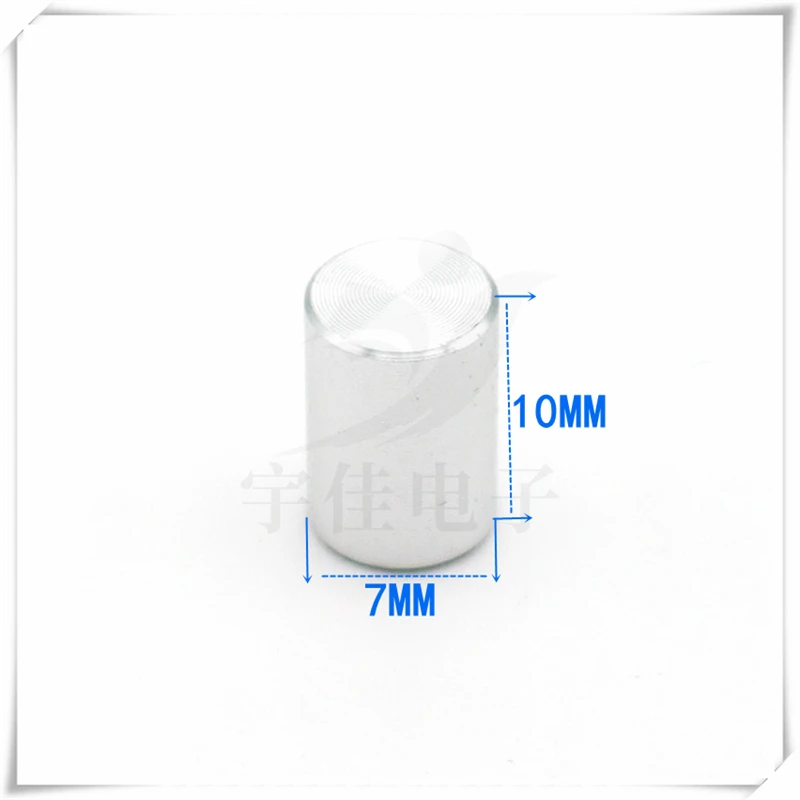 2PCS 7×10 Aluminum Alloy Key Cap Electronic Instrument Panel Switch Cap Power Amplifier Audio Key Cap Square Hole 3.2MM