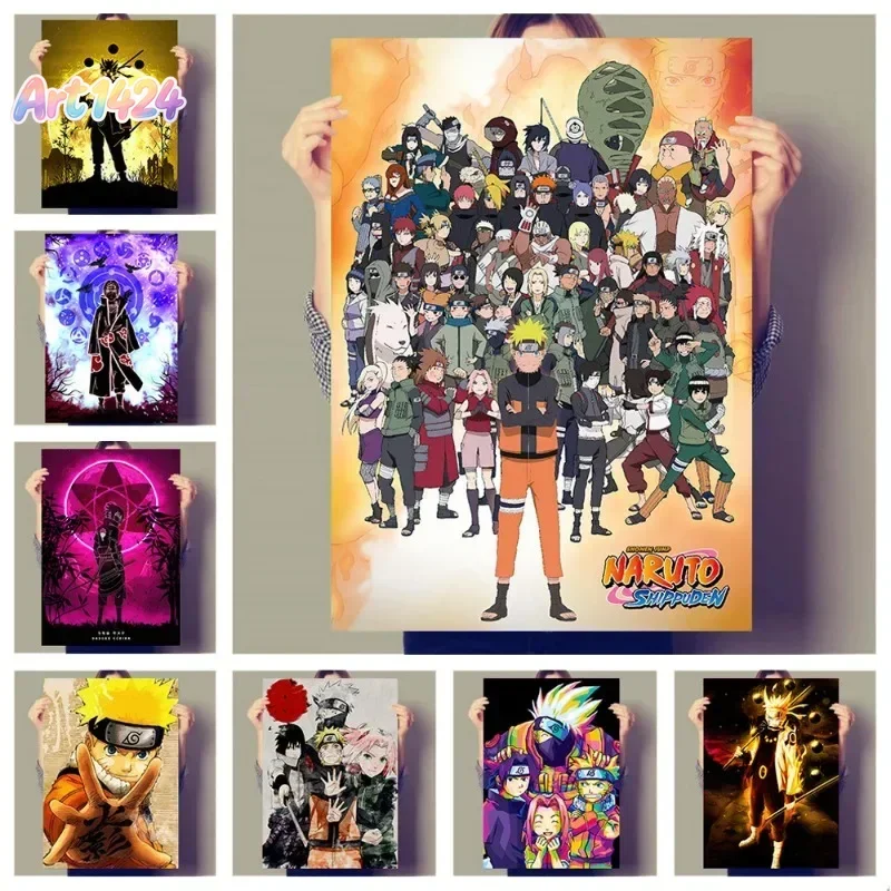 Anime Poster Naruto Shippuden Poster Peripheral Canvas Hanging Painting, Living Room Bedroom Wall Hanging Painting