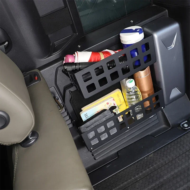 For Land Rover Defender 110 2020-2024 Aluminum Alloy Black Car Trunk Right Storage Basket Storage Organiser Car Accessories