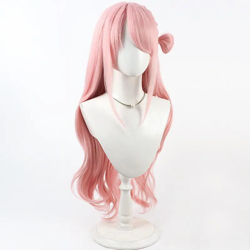 Game Akiyama Mizuki Cosplay Wig Amia Pink Long Curly Cosplay Hair For Comicon Party Adult Women Men