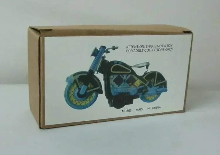 

Retro wind-up metal tin motorcycle toy perfect for adults and children alike mechanical clockwork figure fun and nostalgic gift